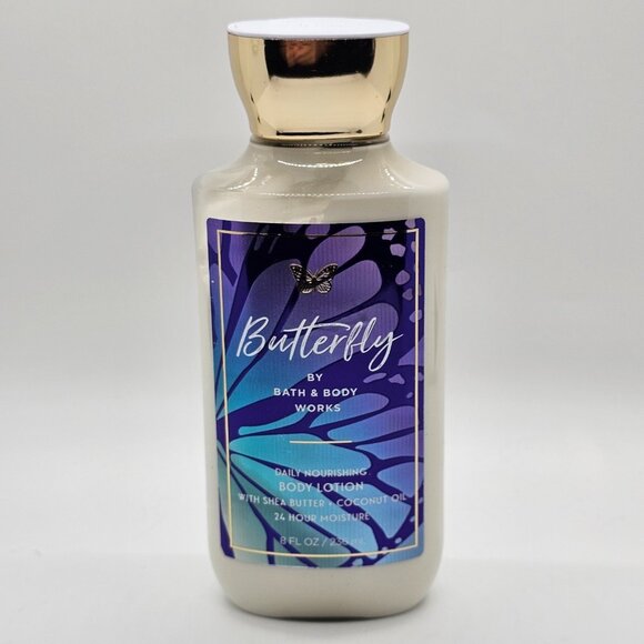 Butterfly Body Lotion 8 fl oz Bath & Body Works NEW Shae Butter Coconut Oil - Picture 1 of 2